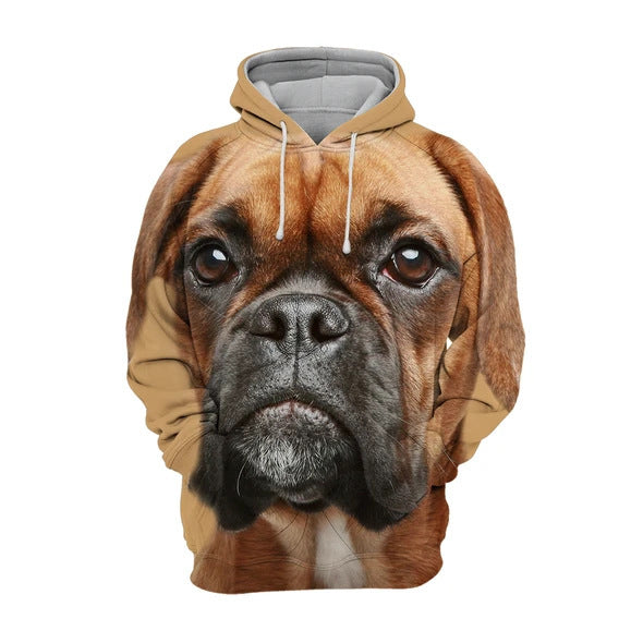 Cute Expression Printed Loose Couple Hooded Sweater