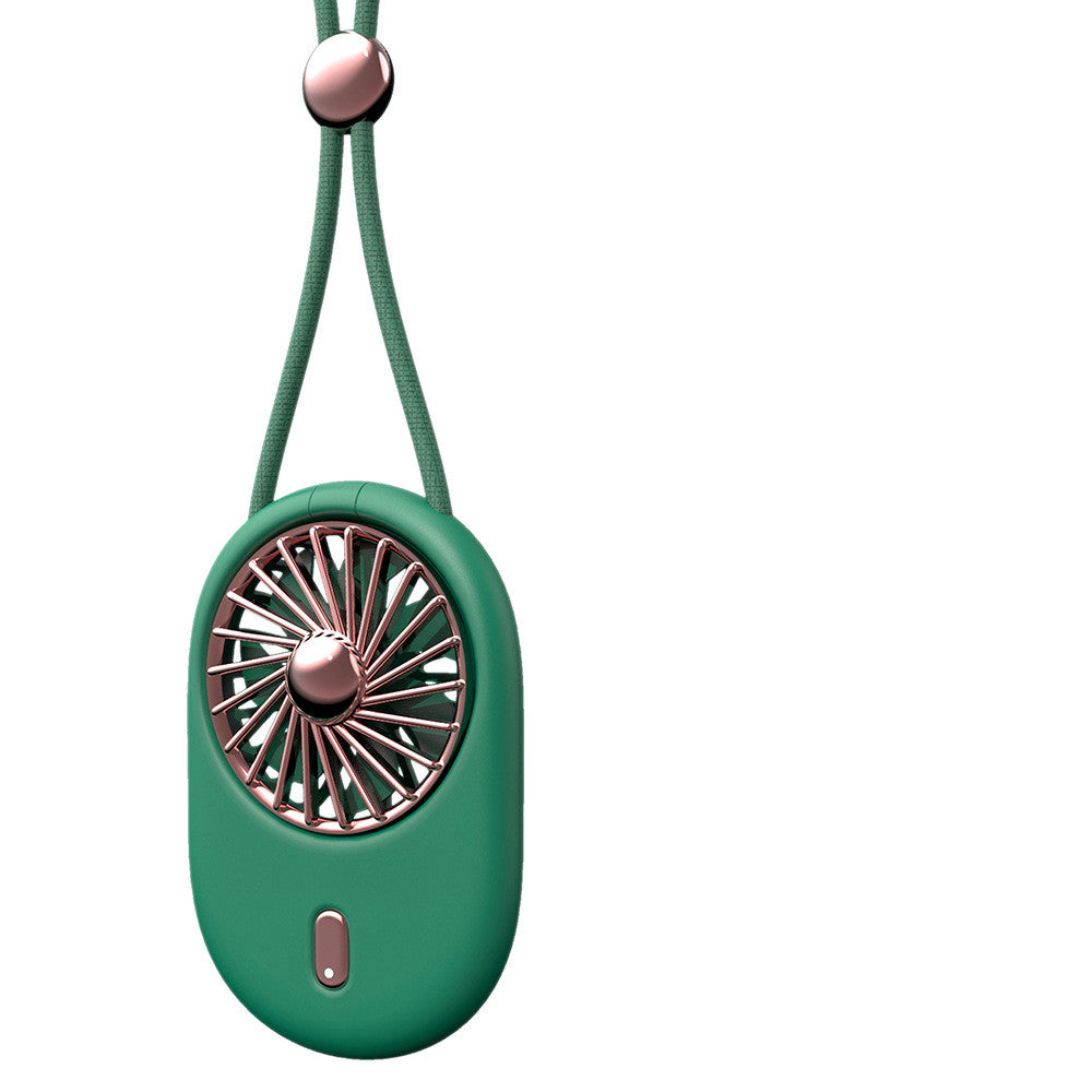 Ultra-thin Hanging Neck Fan, Folding Desktop Fan, Mini Fan, Portable USB Charging Handheld Fan