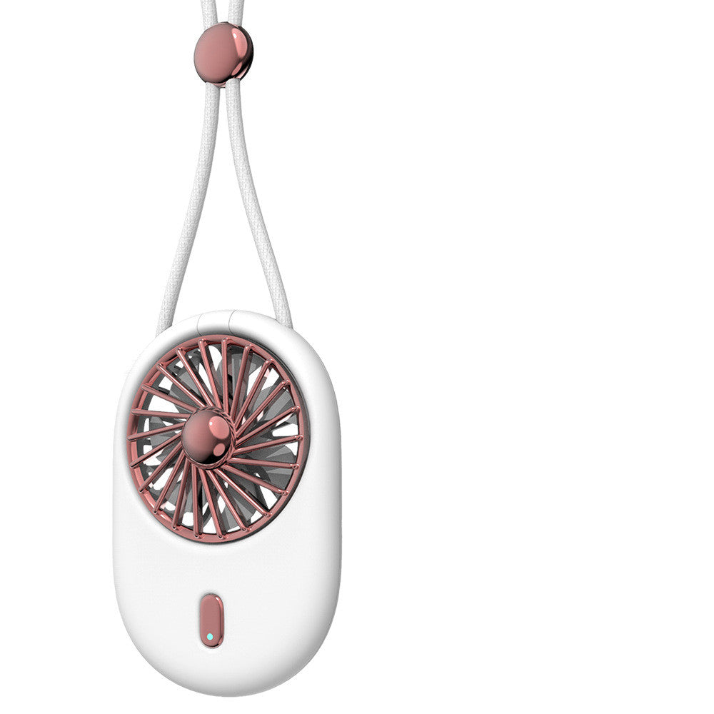 Ultra-thin Hanging Neck Fan, Folding Desktop Fan, Mini Fan, Portable USB Charging Handheld Fan