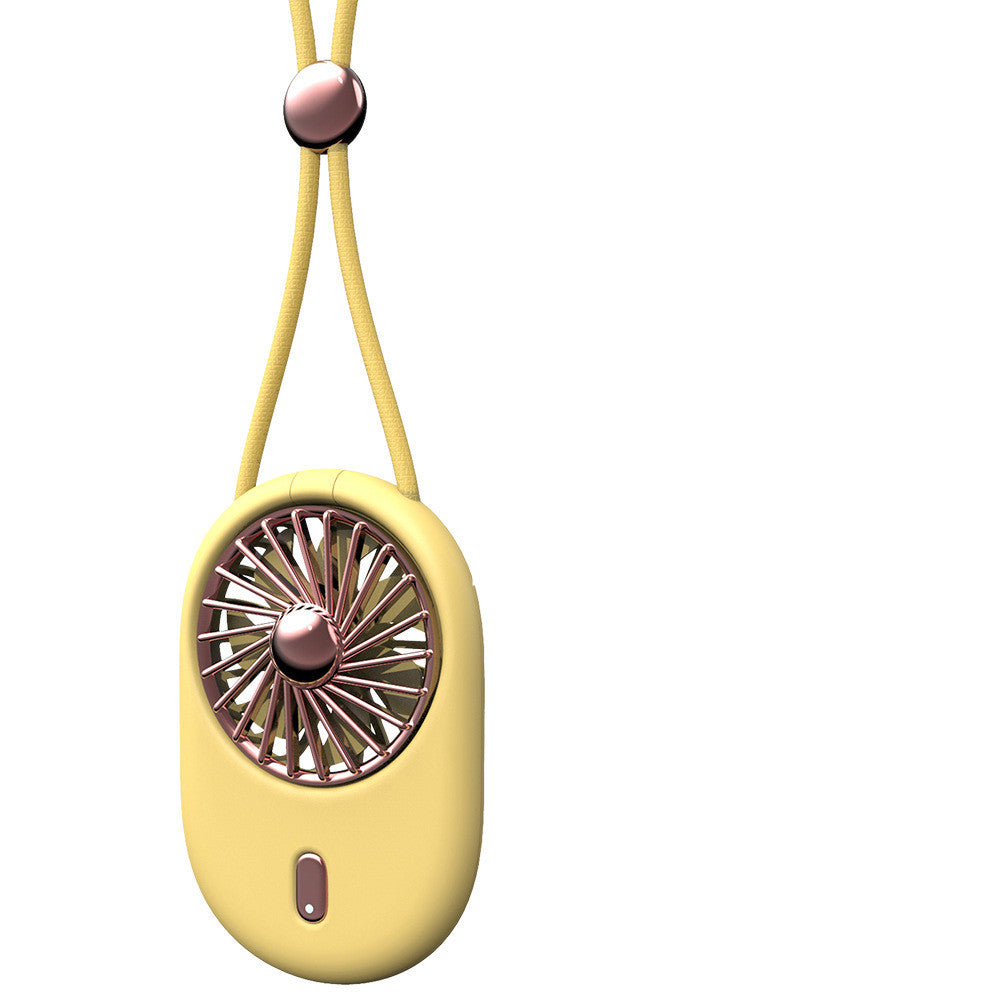 Ultra-thin Hanging Neck Fan, Folding Desktop Fan, Mini Fan, Portable USB Charging Handheld Fan