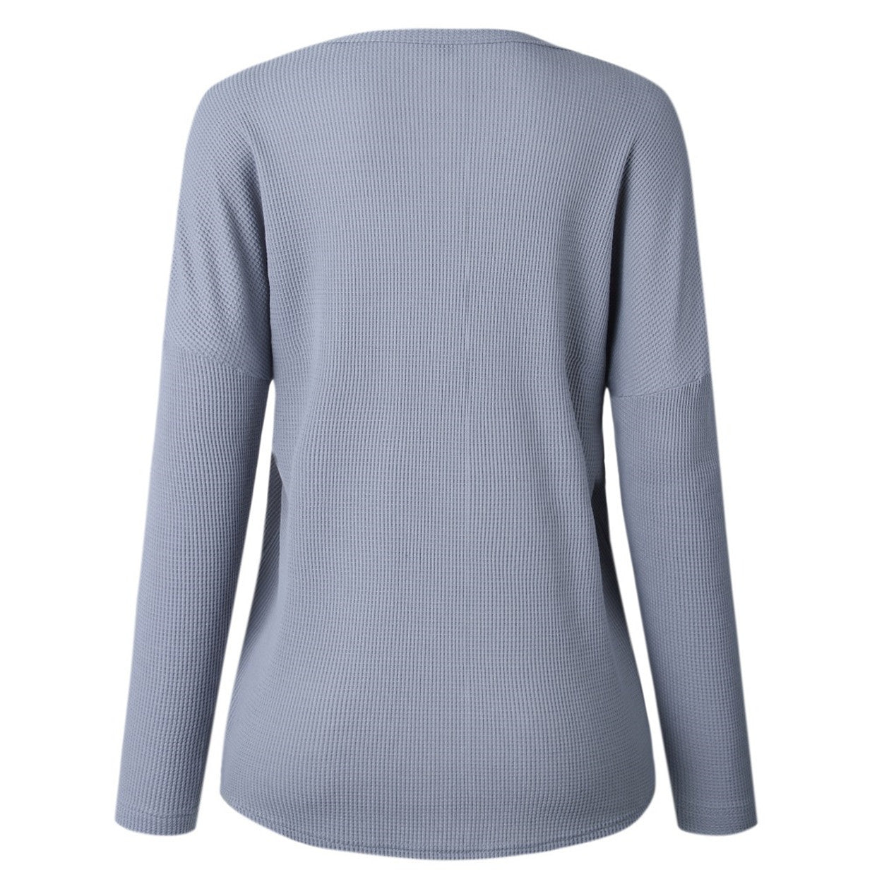Top round neck long sleeve solid color T-shirt