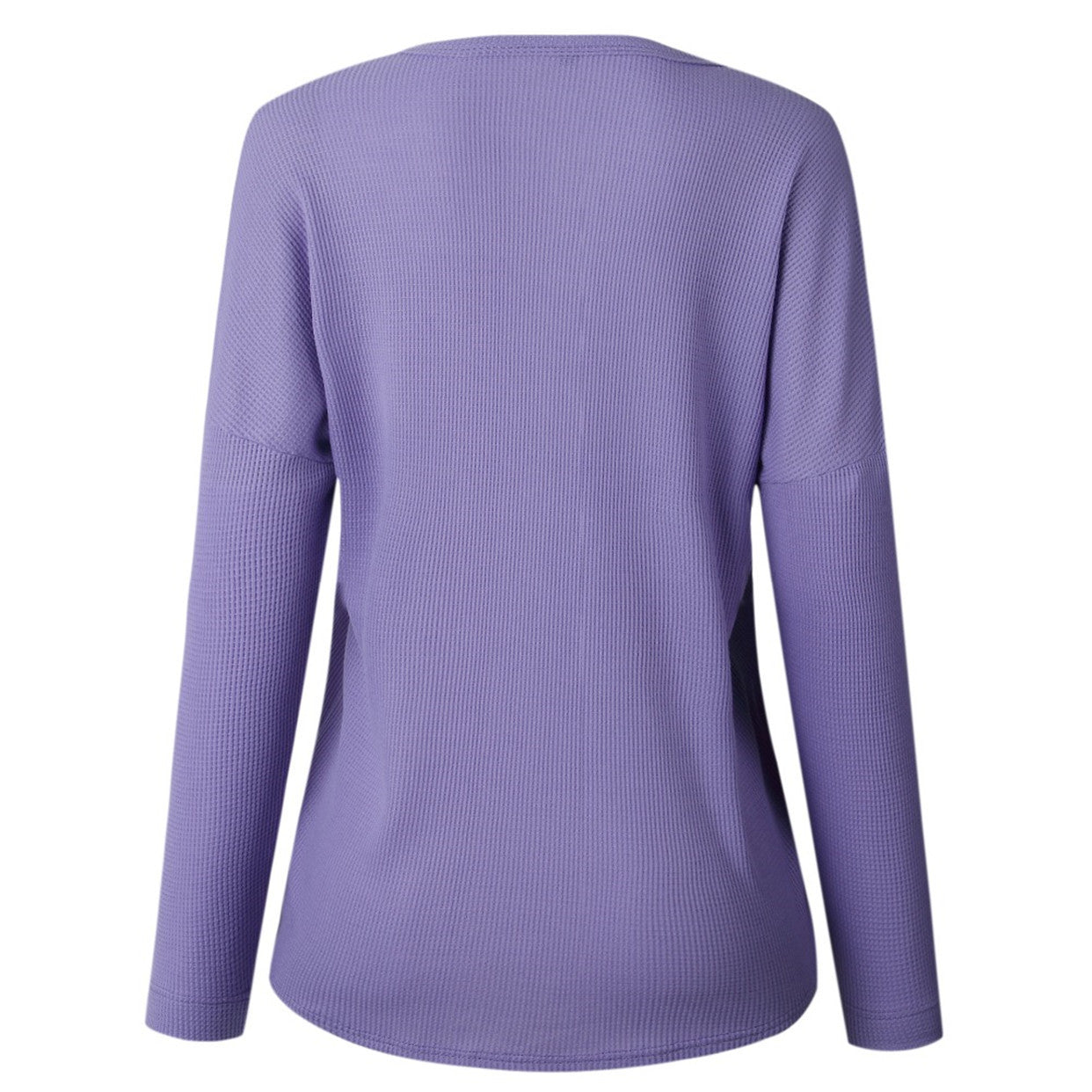 Top round neck long sleeve solid color T-shirt