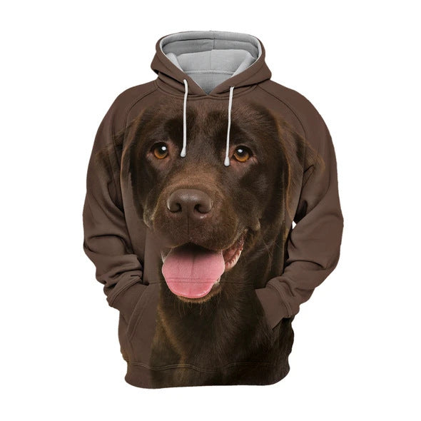 Cute Expression Printed Loose Couple Hooded Sweater